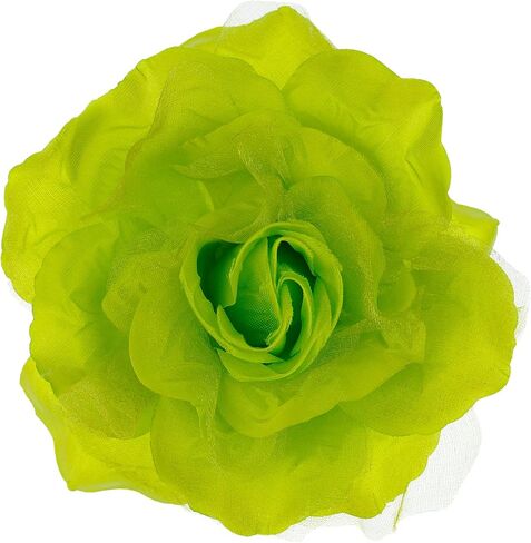 Women's Multifunction Rose Flower Sheer Petal Brooch Pin Hair Tie Clip in Saudi Arabia