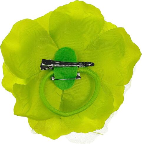 Women's Multifunction Rose Flower Sheer Petal Brooch Pin Hair Tie Clip in Saudi Arabia