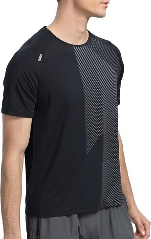 Men's Short Sleeve Quick Dry Athletic Crewneck T-Shirt Golf Tennis Running Gym Tee Tops in Kuwait