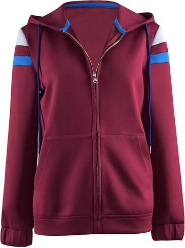 Womens Wanda Maximoff Jacket Hoodie Cosplay Costume Zip Coat Hooded Scarlet Witch Halloween Tops Jacket in Saudi Arabia