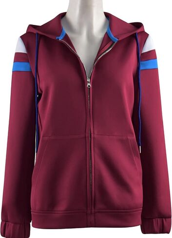 Womens Wanda Maximoff Jacket Hoodie Cosplay Costume Zip Coat Hooded Scarlet Witch Halloween Tops Jacket in Saudi Arabia