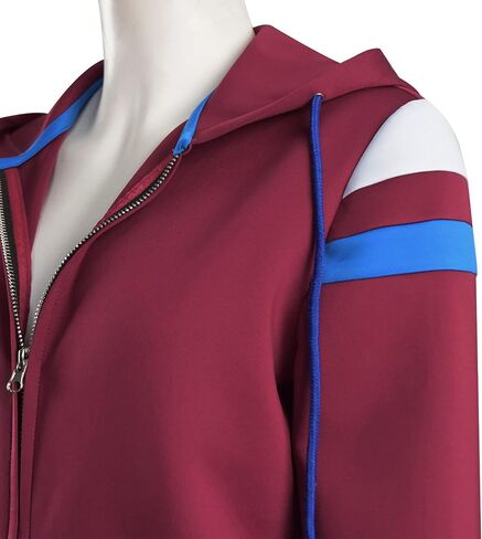 Womens Wanda Maximoff Jacket Hoodie Cosplay Costume Zip Coat Hooded Scarlet Witch Halloween Tops Jacket in Saudi Arabia