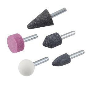 5 PCS Abrasive Drill Bits Grinding Stone Set, 1/4" Shank Small Grinding Wheel Bits Rotary Grinding Stone, Stone Grinding Bits for Polishing, Deburring, Carving, Engraving