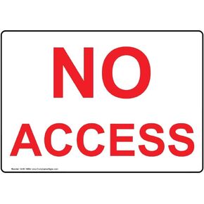 ComplianceSigns.com No Access Sign, 10x7 inch Plastic for Enter/Exit