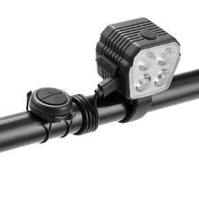 2 in 1 Bicycle Horn Light, 120db Bell high Pitch, 7 Working Modes, high Beam and Low Beam, Four lamp Beads, 300 lumens, Easy to Install Immediately, Suitable for All Mountain Bikes and Road Bikes