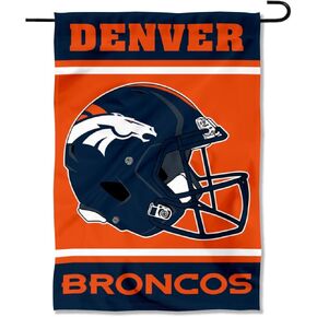 WinCraft Denver Broncos Helmet Double Sided Garden Banner Flag