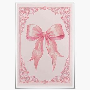 podafu Blue Bow Wall Decor Aesthetic Posters Coquette Canvas Wall Decor Preppy Blue Bow Wall Art For Girly College Decoration Unframed12x16inch
