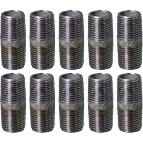 OQHM1020-10 Steel Nipple Pipe, 1" x 2", Galvanized