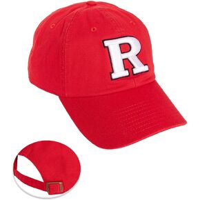 Desert Cactus Rutgers University Baseball Hat State University of New Jersey Scarlet Knights Brimmed Embroirderd Hats Cap Adjustable Cloth Strap Adult (Style C1)
