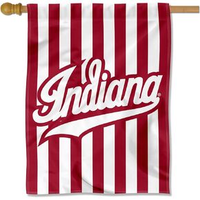 Indiana Hoosiers Candy Stripes Double Sided House Banner Flag