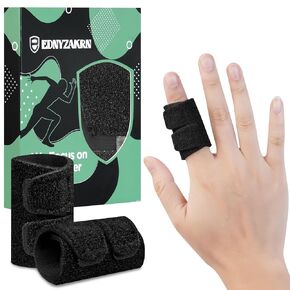 2PCS Finger Splints, Finger Sleeves Finger Buddy Straps for Arthritis, Triggger Finger Support, Finger Brace for Sport, Basketball, Tennis, Volleyball