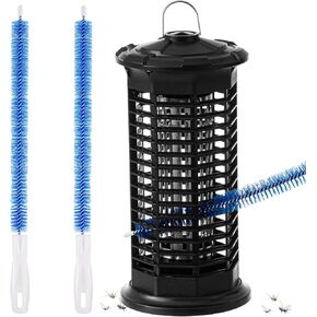 Sliner 2 Pcs Bug Zapper Cleaning Brush Mosquito Zapper Bendable Cleaning Duster Plastic Dust Cleaner Microfiber Brush Reusable for Indoor Outdoor Electric Bug Zapper (Bug Zapper Not Included)