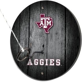 Wild Sports Solid Wood College Hook & Ring Toss Set with Direct Print HD Team Graphics – Easy Hang Hook and Ring Toss Target – Great Gift for Any NCAA Fan!