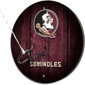 Wild Sports Solid Wood College Hook & Ring Toss Set with Direct Print HD Team Graphics – Easy Hang Hook and Ring Toss Target – Great Gift for Any NCAA Fan! in Kuwait