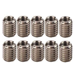 10pcs Self Tapping Thread Insert, Stainless Steel Thread Repair Inserts M4x0.7mm Female Thread to M6x1mm Male Thread, Length 8mm