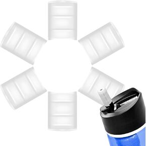 6-Pack Mouthpiece Replacement for LifeStraw Go Water Filter Bottle | BPA-Free | Lid Parts for LifeStraw Go Bottle (Mouthpiece, white)