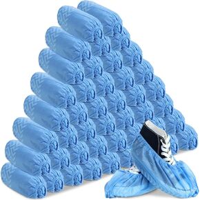 600 Packs Disposable Boot Shoe Covers Non Slip Thick Extra Booties for Shoes Covers Durable Boot Covers for Men Women Virtually Most Shoes, Blue