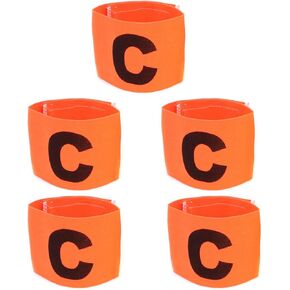 Football Soccer Elastic Captain Armband Basketball Adjustable Player Bands for Kids and Youth, 5 Pack