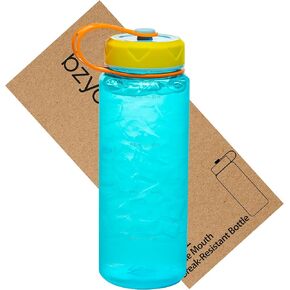 bzyoo HydroPop 36oz Water Bottle w/Strap - Leak-Proof, Hydration Intake Tracking Measurement, Wide Mouth for Ice. Perfect for Gym, Travel, Outdoor - Color Green