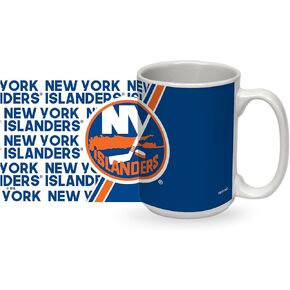 Rico Industries NHL Hockey New York Islanders 15 oz White Ceramic Mug