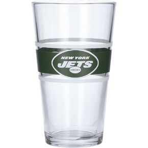 logobrands New York Jets 16oz. Stripe Pint Glass