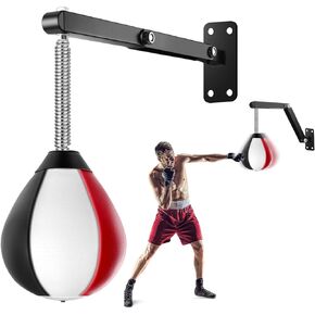 Speed Bags for Boxing, Height Adjustable Wall Mount Punching Bag, Foldable Speed Training Equipment Boxing Speed Ball for Adults Men&Women Fits Home Gym Workout