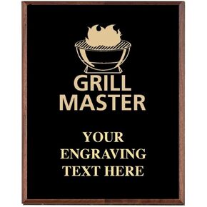 لوحات Crown Awards Grill Master، جائزة لوحة الكأس لمسابقة الطبخ المحفورة خصيصًا، هدية رائعة للشواية قابلة للتخصيص