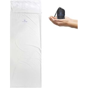 Sleeping Bag Liner for Warm Weather Seasons with Carry Bag - Protable,Lightweight and Skin-Friendly Sleeping Bag for Camping,Hiking and Backpacking.