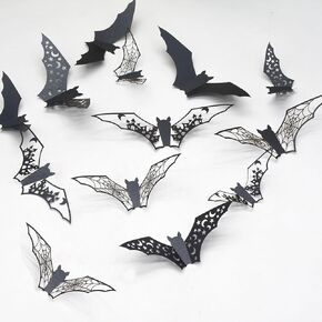 24 Pcs Halloween Ghost Wall Clings Scary White Ghost Wall Stickers for Wall Art Cute Ghost Wall Decorations Halloween Decor Stickers 3D Ghosts Decor for Scary Halloween Theme Party Decorations