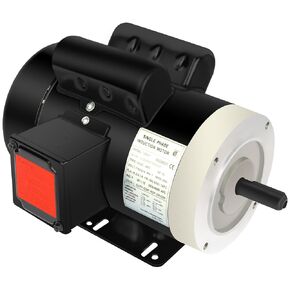 2HP Electric Motor, General Purpose Single Phase Motor 3450 RPM 56C Frame 115V/230V 5/8"Shaft Diameter Rolled Steel Shell TEFC 60HZ
