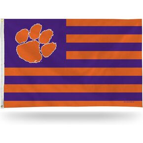 Made By Rico Industries NCAA Clemson Tigers Flag 3' x 5' Stars & Stripes Banner Flag - Indoor or Outdoor Décor