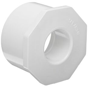 Spears Manufacturing 437-532 Series 437 PVC Pipe Fitting, Bushing, Schedule 40, White, 6" Spigot x 4" Socket