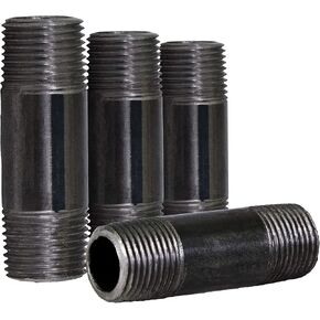 Everflow Supplies NPBL1212-2 Steel Nipple Pipe, 1/2" x 12", Black