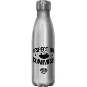 ESPN Respect The Commish 17 oz Stainless Steel Water Bottle, 17 Ounce, Multicolored