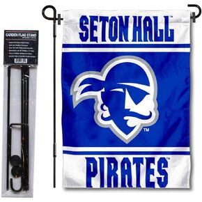 College Flags & Banners Co. Seton Hall Pirates Garden Flag with Stand Holder