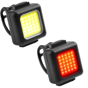 Superbright Bike Accessories COB LED - Rechargeable Bike Lights Set - Waterproof, High Lumen Front & Rear Safety Lights - Bike Lights for Night Riding in Kuwait