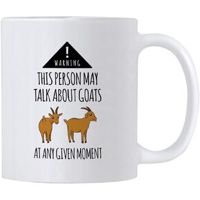 Casitika Goat Farmer Gifts. This Person May Talk About Goats At Any Given Moment Cup. 11 oz Pygmy Goat Coffe Mug. Gift or Decor idea for Farmers and Goat Lovers.