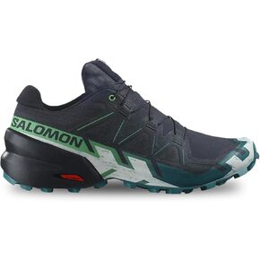 Salomon Mens Speedcross 6 Hiking Shoes, Carbon/Tahitian Tide/White, 10M