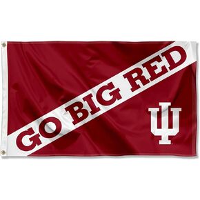 Indiana Hoosiers Go Big Red College Flag