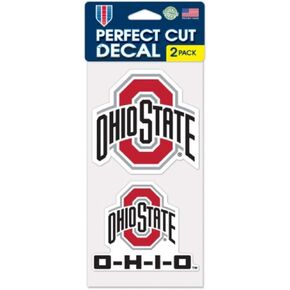 WinCraft NCAA Ohio State University Buckeyes Perfect Cut Decal (Set of 2), 4" x 4"
