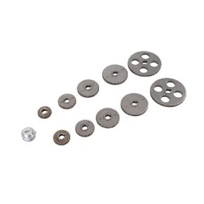 11Pcs Mini Lathe Gear Set 17 Teeth Motor Pulley Wheel 10 Metal Cutting Machine Gear + Motor Pulley Lathe Gear Metal Exchange Gear T80 T60 T50 T40 T35 T30 Set Kit for Cutting,Gear
