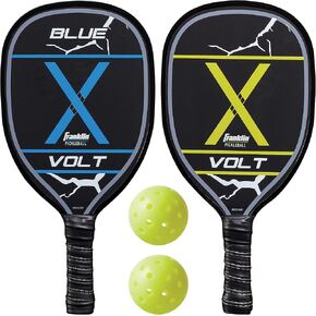 Franklin Sports Pickleball Paddle and Ball Set - Wooden Pickleball Rackets + Pickleballs - 2 Players - USA Pickleball (USAPA) Approved