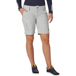 Helly Hansen Women's Quickdry, Sun Protection, Durable Cargo Shorts, Grey Fog, 32