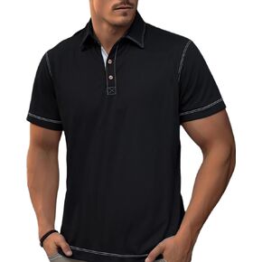 Men's Polo Shirts Quick Dry Moisture Wicking Performance Golf Shirt for Summer Comfort