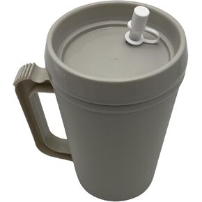 Sandhill Tools 22 oz Insulated Hospital Hot and Cold Water Gray Bottle With Flexible Straw and Sipping Spout (2 Pack)