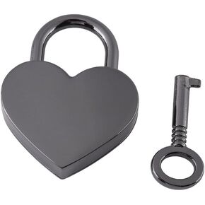 Small Love Heart Shape Padlock Zinc Alloy Tiny Luggage Bag Diary Lock Keys