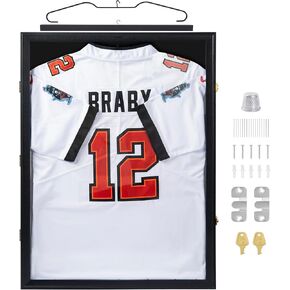 2Pcs Jersey Frame Display Case Large Lockable Frames Shadow Box for Baseball Basketball Football Soccer Hockey Sport Shirt