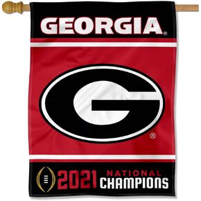Georgia Bulldogs 2021 College Playoff Champions Double Sided House Flag