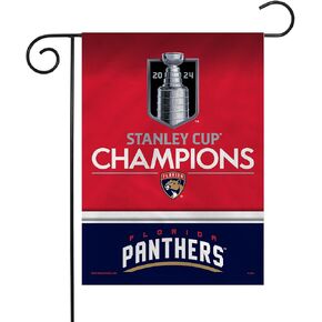 Rico Industries NHL Hockey Florida Panthers 2024 Stanley Cup Champions 13" x 18" Double Sided Garden Flag