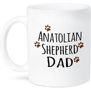 3dRose Anatolian Shepherd Dog Dad by Breed Mug, 11 oz, Black